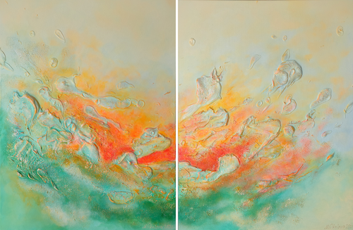 DIPTYCH OCEAN № 29 van Marina Okulova, Schilderij te koop op Singulart