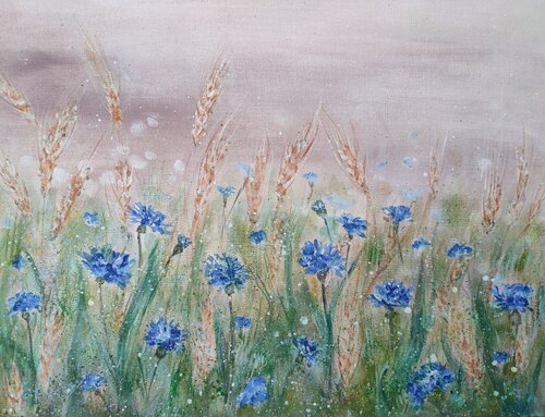 Cornflowers von Marina Okulova, Malerei kaufen auf Singulart
