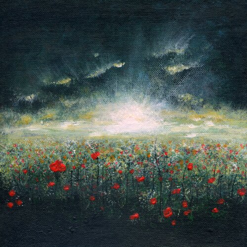 Poppy field van Marina Okulova, Schilderij te koop op Singulart