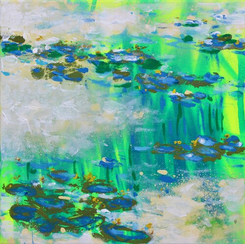 Giverny, study in yellow fluo van Wayne Sleeth, Schilderij te koop op Singulart