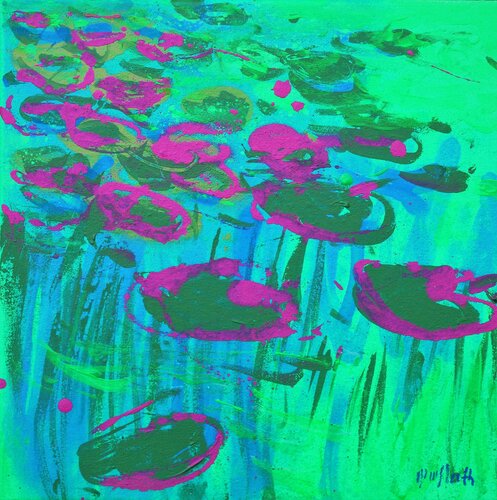 Giverny, study in green fluo van Wayne Sleeth, Schilderij te koop op Singulart
