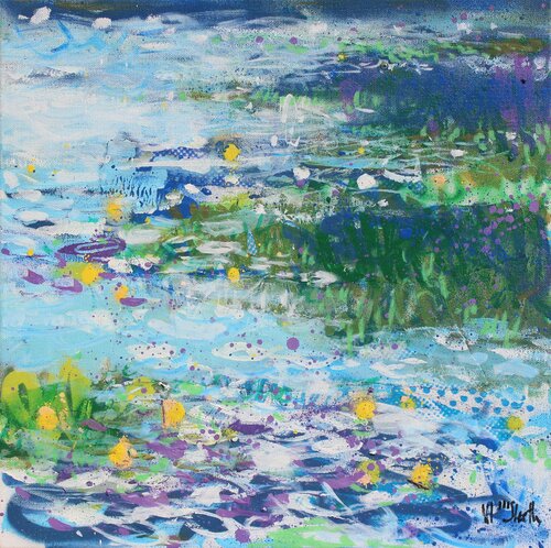 SALE : Monet Monet Monet (Pointilliste) de Wayne Sleeth, Pintura a la venta en Singulart