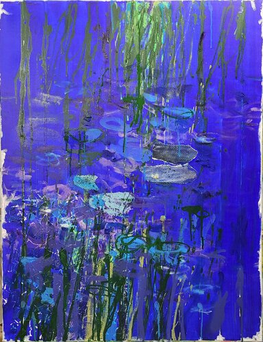 SALE : Giverny in ultramarine van Wayne Sleeth, Schilderij te koop op Singulart