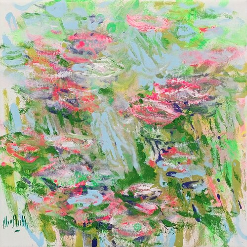 SALE : Giverny, study in pink van Wayne Sleeth, Schilderij te koop op Singulart