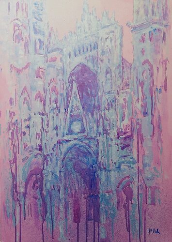 Rouen Cathedral in Lace n° 11 di Wayne Sleeth, Pittura in vendita su Singulart
