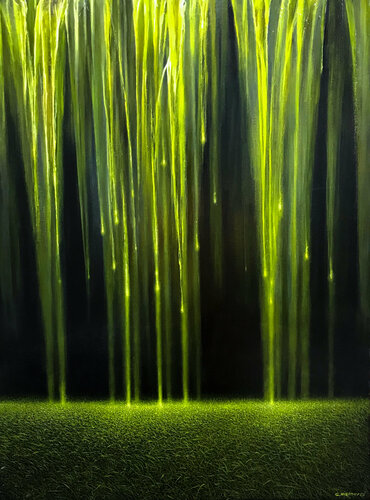 Cosmic rain by Henadzi Mironau, Painting for Sale on Singulart