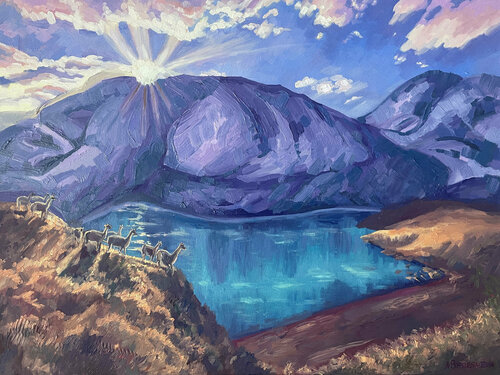 The last rays of the sun. di Marina Beresneva, Pittura in vendita su Singulart