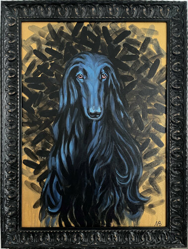 Black Greyhound di Marina Beresneva, Pittura in vendita su Singulart