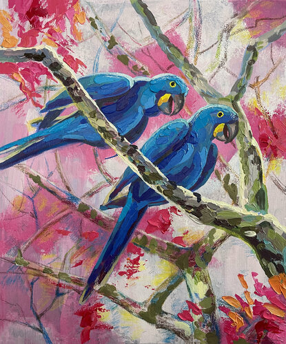 Birds of Happiness van Marina Beresneva, Schilderij te koop op Singulart