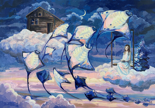 The abode of angels van Marina Beresneva, Schilderij te koop op Singulart