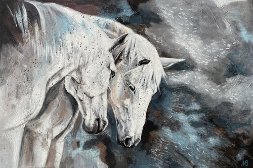 Horse Loyalty van Marina Beresneva, Schilderij te koop op Singulart