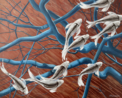 Terracotta sky van Marina Beresneva, Schilderij te koop op Singulart