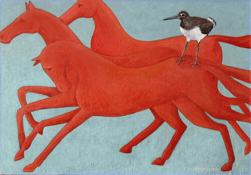 Stay on the horse van Marina Beresneva, Schilderij te koop op Singulart