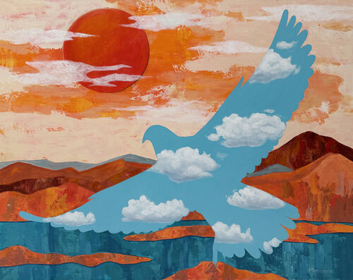 Light bird van Marina Beresneva, Schilderij te koop op Singulart