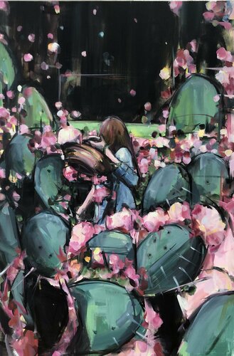 Night Bloom van Hyunju Kim, Schilderij te koop op Singulart