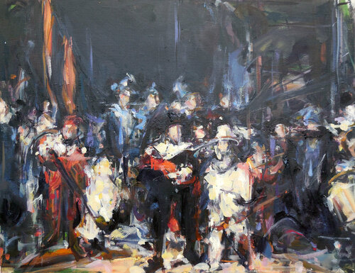 The Watchers van Hyunju Kim, Schilderij te koop op Singulart