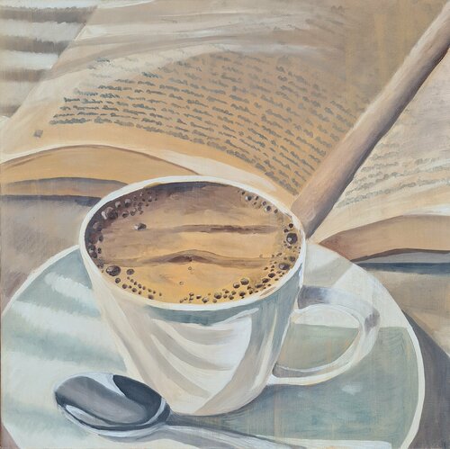 Summer coffee van Maryna Mytskan, Schilderij te koop op Singulart