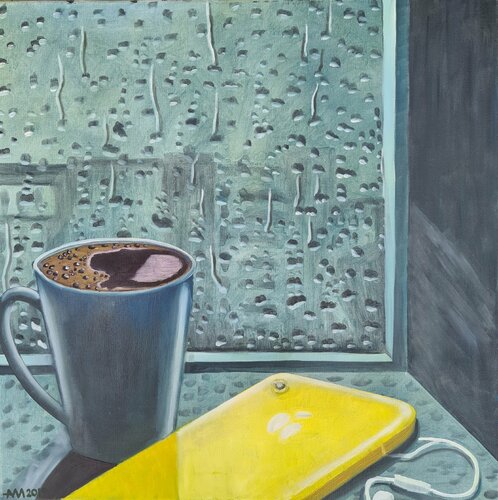 Autumn  coffee van Maryna Mytskan, Schilderij te koop op Singulart