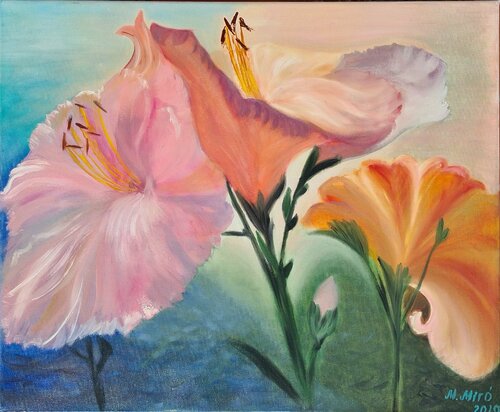 The magic of Chinese roses ... by Maryna Mytskan, Painting for Sale on Singulart