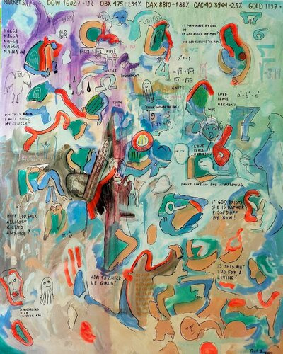 Is man made by God or is God made by Man? di Paal Bugen, Pittura in vendita su Singulart