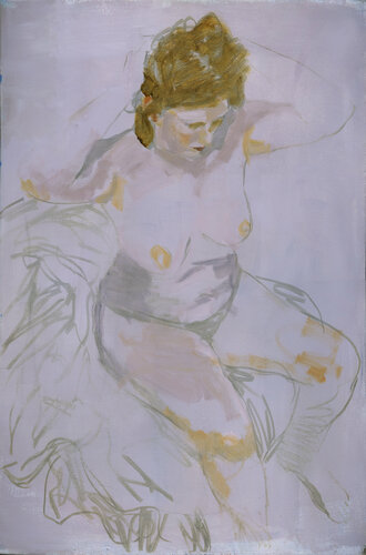 Studio Nude Sketch V van Colleen Ross, Schilderij te koop op Singulart