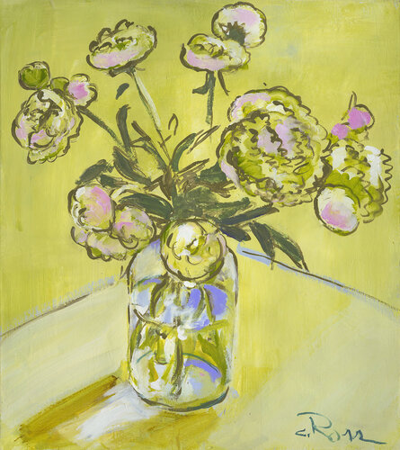 Yellow Peonies van Colleen Ross, Schilderij te koop op Singulart