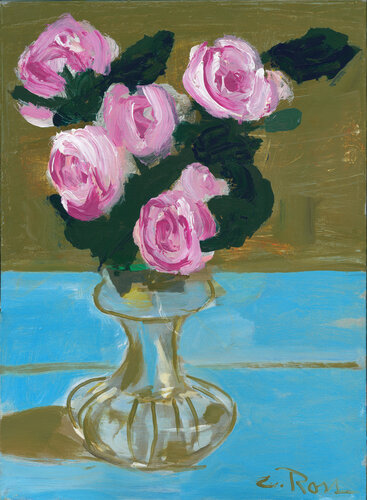 Roses On Blue von Colleen Ross, Malerei kaufen auf Singulart