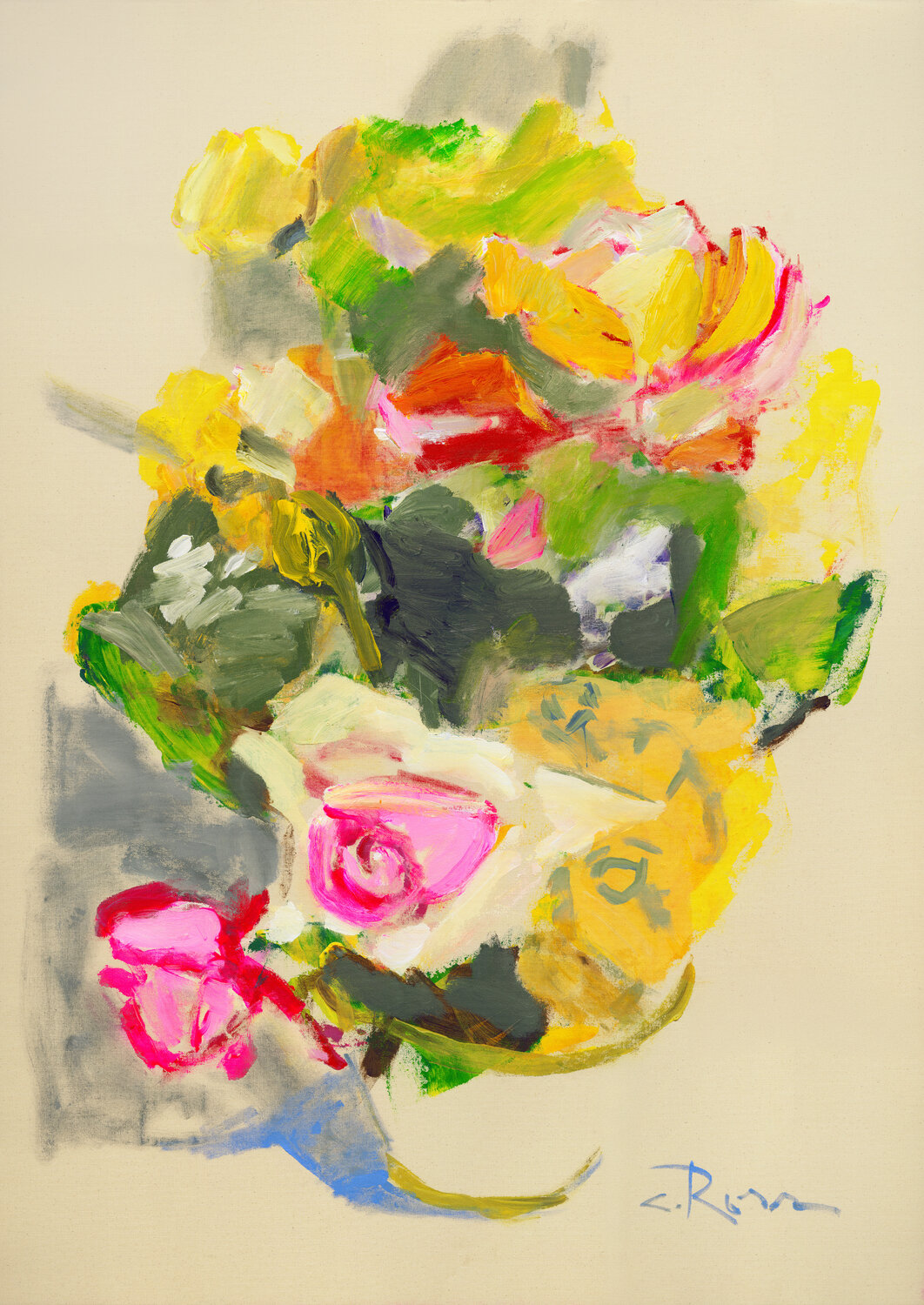 Bouquet On Linen Colleen Ross