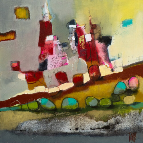 A VOUS DE ME DIRE - Série Abstraction van Brigitte Rochas, Schilderij te koop op Singulart