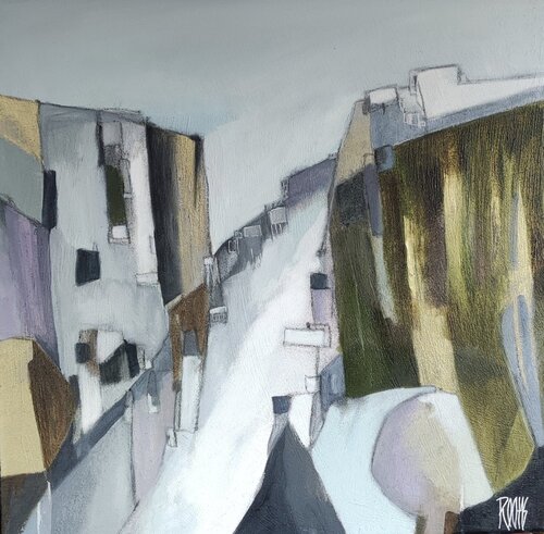 La Vallée - Série Montagne van Brigitte Rochas, Schilderij te koop op Singulart
