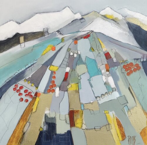 Joyeuse Vallée - Série Montagne von Brigitte Rochas, Malerei kaufen auf Singulart