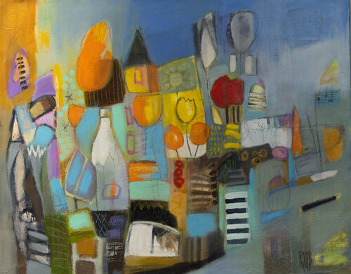 Tout se bouscule van Brigitte Rochas, Schilderij te koop op Singulart