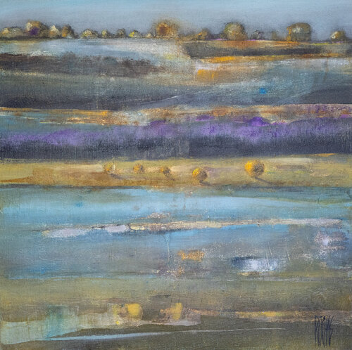 CHAMPETRE MAUVE - Paysage von Brigitte Rochas, Malerei kaufen auf Singulart