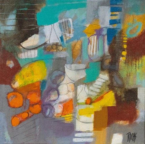 Les Marches van Brigitte Rochas, Schilderij te koop op Singulart