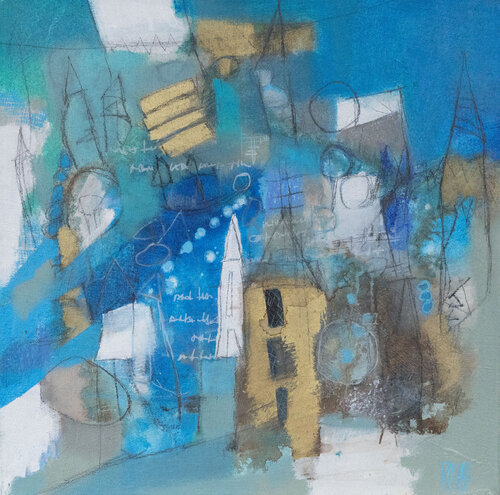 Blue River van Brigitte Rochas, Schilderij te koop op Singulart
