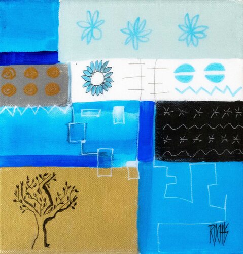 BLUE n°2 van Brigitte Rochas, Schilderij te koop op Singulart