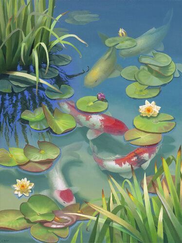 A Baroque Water Garden di Elizabeth Rickert, Pittura in vendita su Singulart