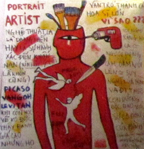 Portrait of a painter (let me alone) (SOLD) by Tuan Le, Painting for Sale on Singulart