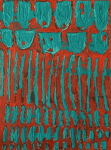 Turquoise Flowers II von Helena König, Werk auf Papier kaufen auf Singulart