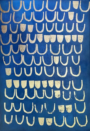 Golden surf in blue I von Helena König, Malerei kaufen auf Singulart