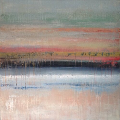 Rainbowfield di Hennie Van De Lande, Pittura in vendita su Singulart