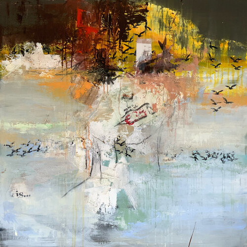 Flying van Hennie Van De Lande, Schilderij te koop op Singulart