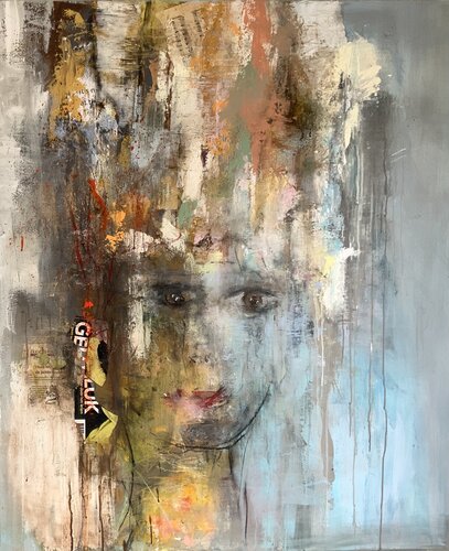Happy Lady van Hennie Van De Lande, Schilderij te koop op Singulart