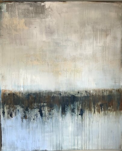 Blue-white-brown van Hennie Van De Lande, Schilderij te koop op Singulart