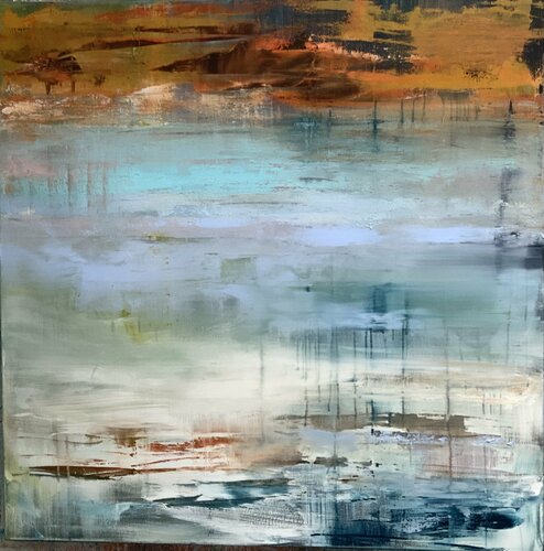 Waterworld van Hennie Van De Lande, Schilderij te koop op Singulart