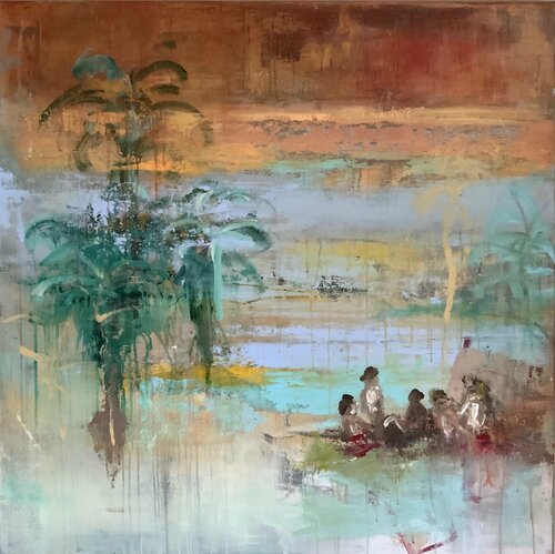 Together van Hennie Van De Lande, Schilderij te koop op Singulart