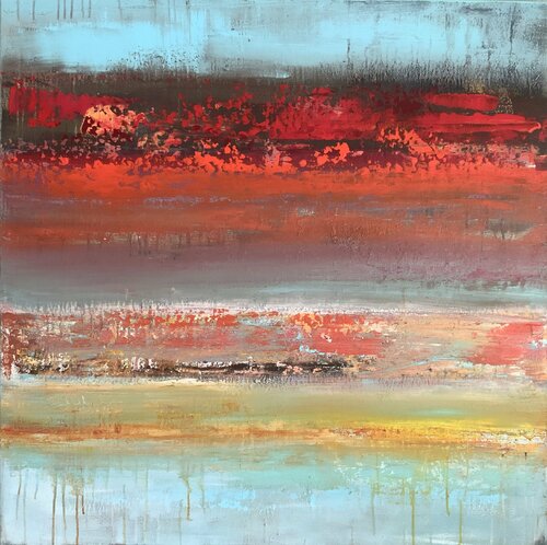 Volcano di Hennie Van De Lande, Pittura in vendita su Singulart