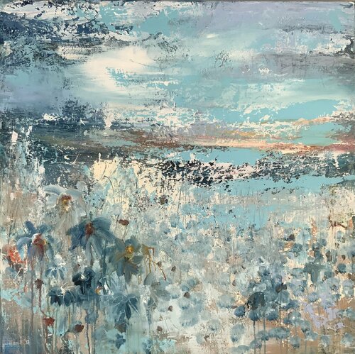 Wild Flowers 3 van Hennie Van De Lande, Schilderij te koop op Singulart