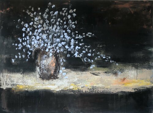Night Flowers by Hennie Van De Lande, 회화 for Sale on Singulart