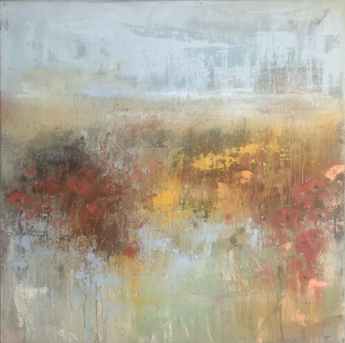 Wild poppies van Hennie Van De Lande, Schilderij te koop op Singulart